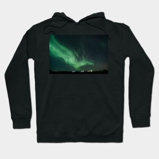 Northern Lights Aurora Borealis Dancing Over The Night Sky in Iceland Hoodie